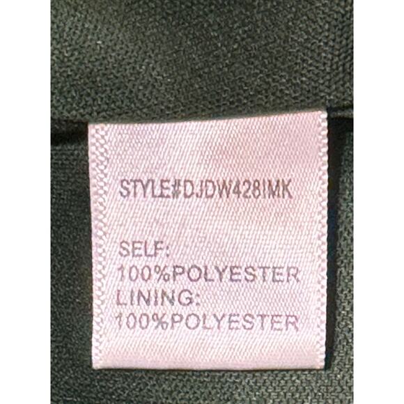 Dee Elly Womens Small Green Ditsy Floral Sweetheart Neckline Puff Sleeve Dress - Picture 10 of 10